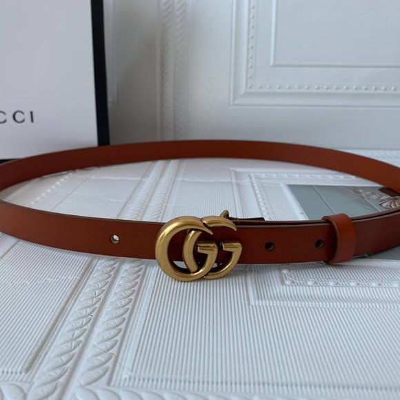 Cheap and affordable leather belt with double G bu